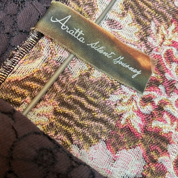 Aratta Silent Journey Sweater/jacket Boho Navy patchwork - Picture 5 of 7